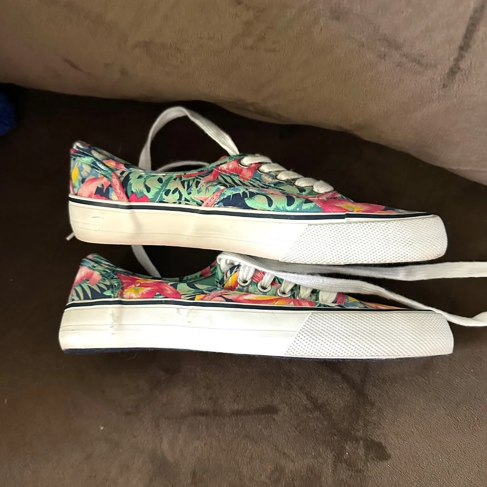 Mossimo Supply Co. Floral Print Canvas Shoes Sz 6 - Picture 6 of 7